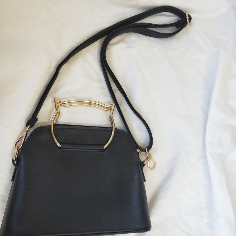 Black cat handle bag - Picture 2 of 5